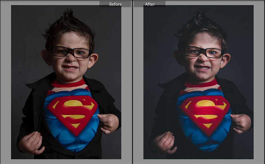 Kids Superhero Photo Before and After